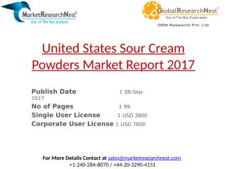 United States Sour Cream Powders Market Report 2017.pptx