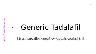 Generic Tadalafil.ppt
